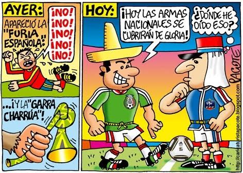 Ver posiciones del grupo a que es el grupo de mexico. CARICATURISTA PACOTE: MEXICO VS. FRANCIA