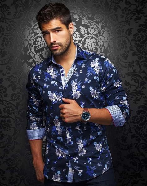 Shop with afterpay on eligible items. Floral Shirt: Men Designer Floral Shirt Navy | Free ...