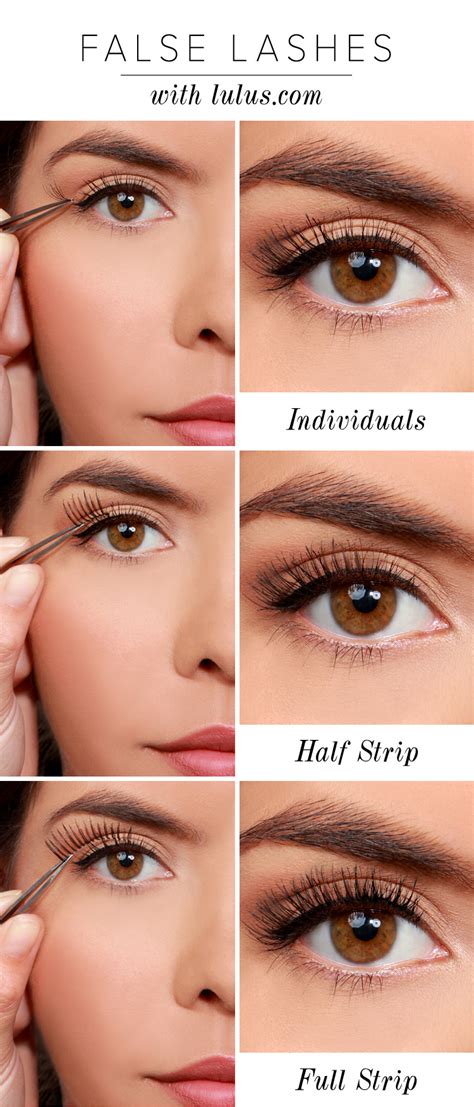Pick out your false eyelashes and lash glue, and decide where you want to place them on your lashline. Lulus How-To: 3 Ways to Wear False Eyelashes - Lulus.com ...