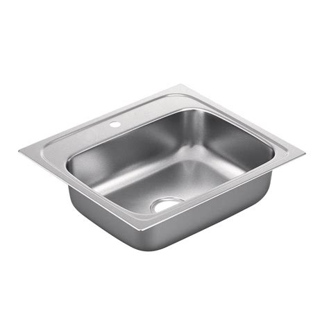 Depth model# gs18190 moen 2000 series stainless steel 33 in. Moen G201961 2000 Series 20 Gauge Single Bowl Drop In Sink ...