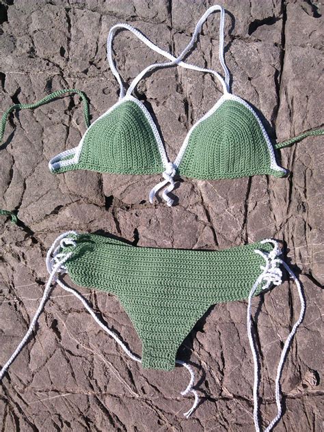 Stephanie bikini - Triangle crochet bikini, Vintage bikini, Boho bikini ...