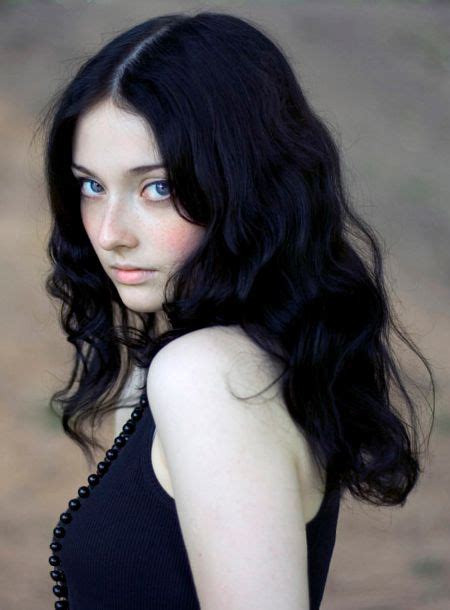 Hair color for blue eyes with warm skin tone. Blue eyes, pale skin, black hair. | Black hair porcelain ...