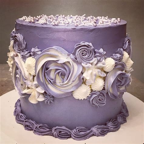 Or just place sprigs of lavender on the cheese board or dessert plates to dress them up. Purple themed cake. | Cake decorating tips, Cake, Themed cakes