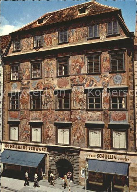 Malen sie sich ein haus nach ihren vorstellungen aus und achten sie dabei jedoch auf ihr budget. Graz Steiermark Gemaltes Haus Herrengasse Modellhaus ...