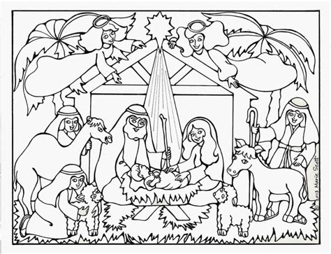 It pictures the nativity along with jesus, mary, and joseph. Free Nativity Coloring Pages Printable - Coloring Home