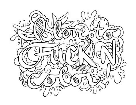 Printable fuck off word coloring page. 4563 best images about Coloring Pages on Pinterest ...