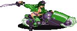 Striking design, bike, sniper rifle and even sword. Bike Gal, Betsy, Cathy and Chris (Battle Circuit ...
