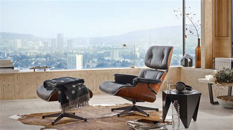 The design was deemed a modernist landmark because it was the first wholly plastic, stackable, cantilever chair made in one piece. Vitra - Lounge Chair & Ottoman - Grünbeck Einrichtungen - Wien