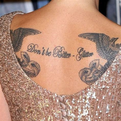 Even though sarah has only 3 tattoos, but those are quite unique and has significance to sarah. Sarah Harding is very proud of her huge back tattoo, "don ...