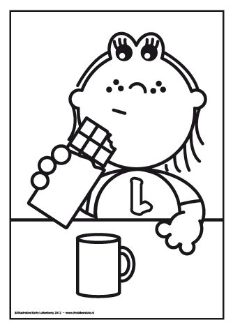 Egel in beker kleurplaat pagina in zentangle stijl stockvector for. Lola vindt het tijd voor een stukje heerlijke chocolade met een beker chocolademelk. Mmmmmm ...