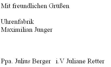 Check spelling or type a new query. Briefschluss nach DIN-Norm - Gruß, Unterzeichner, Anlage ...