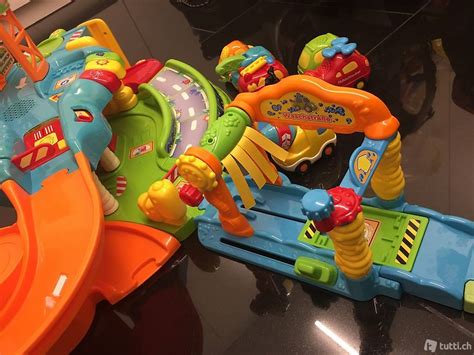 Sind sie als kunde mit der versendungsdauer des produkts einverstanden? VTech Baby Flitzer Garage mit Waschstrasse und 8 ...