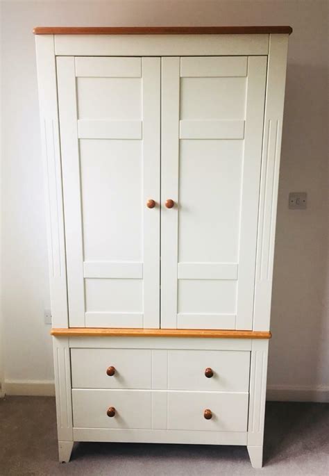 In addition, pine wardrobes are also a common choice as they are often available in a range of shades to suit different decors including traditional, farmhouse, antique, country 'shaker' and. White and pine wardrobe with drawers | in Ormskirk, Lancashire | Gumtree