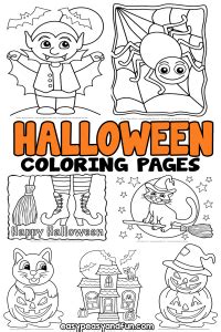 Halloween Coloring Pages - Easy Peasy and Fun