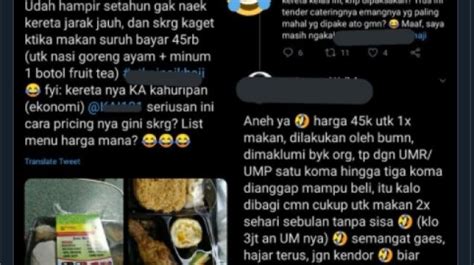 Maybe you would like to learn more about one of these? Kritik Makanan di Kereta Api Terlalu Mahal, Pria Ini ...