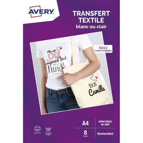 Dernier message posté le : AVERY - AVERY Boîte de 4 feuilles transferts pour tee ...