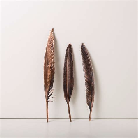 This wall art design was hand drawn by one of our collaborative designers and its simple and elegant style gives an on trend interior design feature to metal feather wall art, metal wall decor boho, large metal wall art, 3 panel wall art, bedroom wall. Copper Feather - Kina NZ Design + Artspace