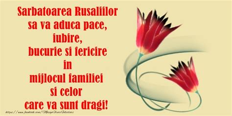 Sărbătoarea rusaliilor sau coborârea sfântului duh este o sărbătoare creștină care se prăznuiește în duminică de la 50 de zile după sărbătoarea sfintelor paști. Felicitari de Rusalii - Sarbatoarea Rusaliilor sa va aduca ...