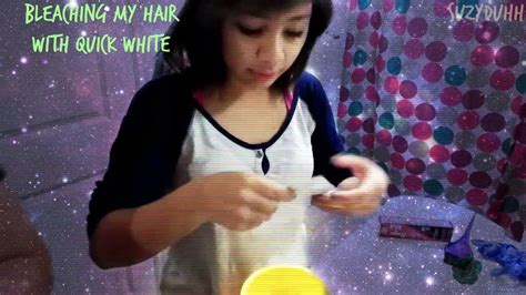 Tutorial for bleaching your hair blonde, platinum or white at home updated on feb 13, 2019: Bleaching my hair with Quick White - YouTube