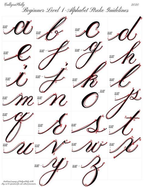 cursive alphabet discover beginner level 1 copperplate
