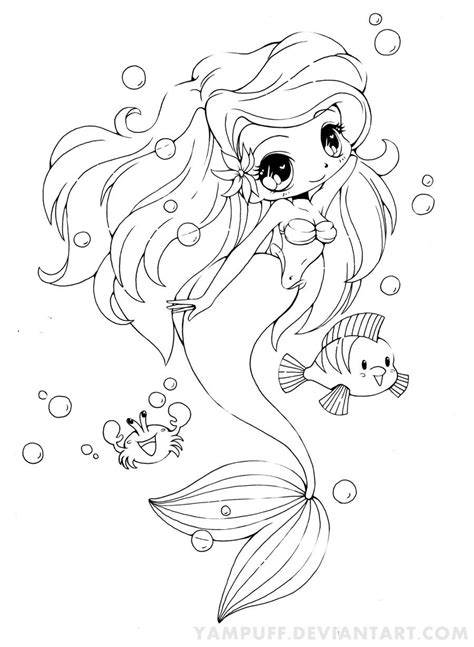 Grab our free mermaid coloring pages before they swim away {giggles}. Ariel - The Little Mermaid - Chibi by YamPuff.deviantart ...