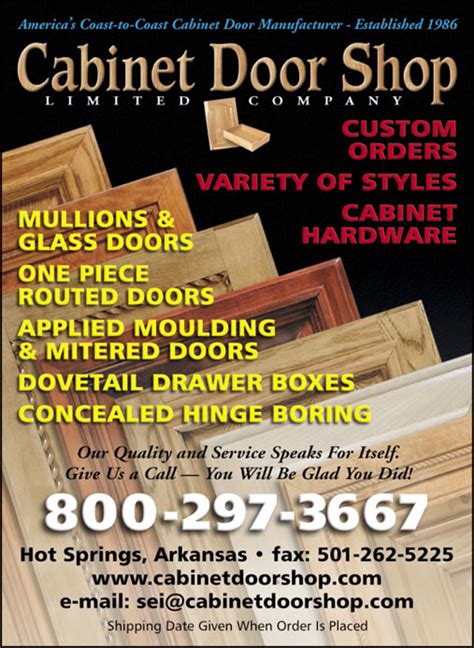 We ship cabinet doors and cabinet refacing supplies with no minimum order for your contractor jobs. Cabinet Door Shop: Contact Us Today!