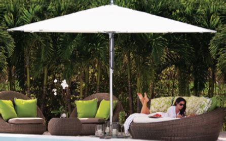 Patio umbrellas bring the outdoor seating areas together and really complete the decor. Luxury outdoor furniture and umbrella by Tucci | Patio ...