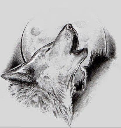 Here is another version of wolf howling at the moon tattoo where a full moon is shown in a wolf silhouette. Nice drawn wolf howling on moon tattoo design ...