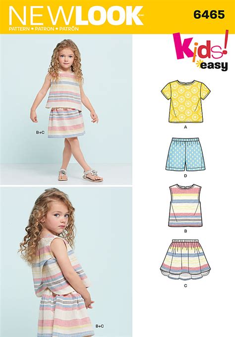 Forgot pattern lock on your android device? New Look 6465 Child's Easy Top, Skirt and Shorts