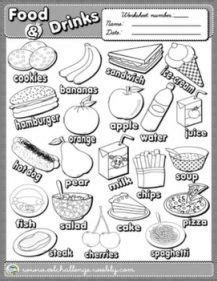 Knowing names of food and drinks is a must for every english learner. ENGLISH WITH GAMES | โฟนิกส์, แบบฝึกหัดเด็ก, อังกฤษ