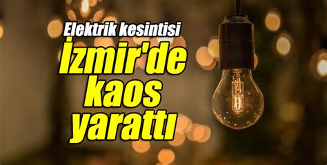 İzmir'de yapılacak kesintilerde, vatandaşların mağdur olmaması için planlı kesintilerin tarih ve saatlerini paylaşıyor. Elektrik kesintisi İzmir'de kaos yarattı