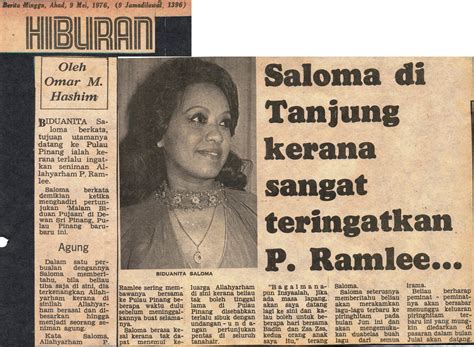 Ramlee (4.09 avg rating, 33 ratings, 5 reviews discover new books on goodreads. OMAR M. HASHIM (OMARA): Saloma Yang Ku Kenal