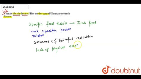 What are lifestyle diseases ? How are they caused ? Name ...