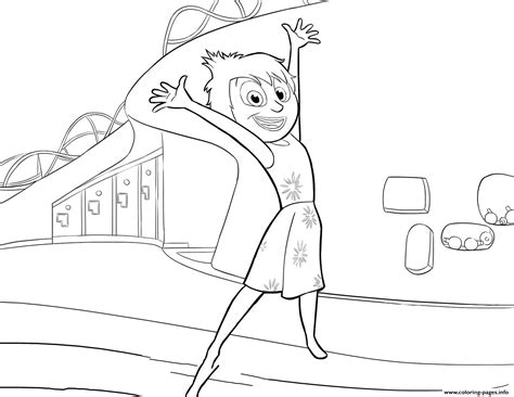 All children like crafts and activities at home, such as joy coloring. Joy Is Happy Inside Out Coloring Pages Printable