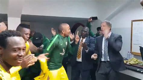 Maybe you would like to learn more about one of these? Bafana Bafana dressing room celebrations after they ...