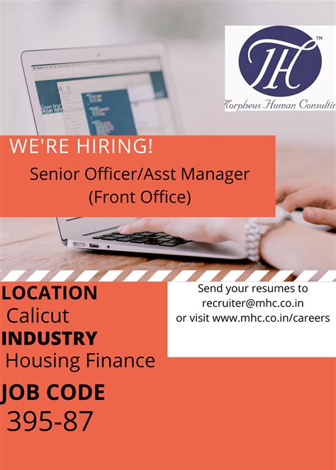 Create the best version of your finance resume. We are looking for Senior Officer/Asst Manager (Front ...