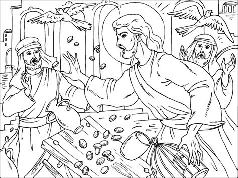 When jesus was twelve years old, they went to the festival as usual. Cleansing the Temple coloring page - Coloring Pages 4 U