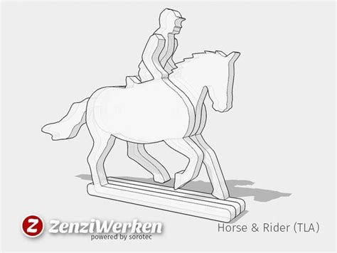 These robust three layer system are spacious and comfortable for all your pets. Horse & Rider 3-layered-animal cnc/laser by ZenziWerken ...