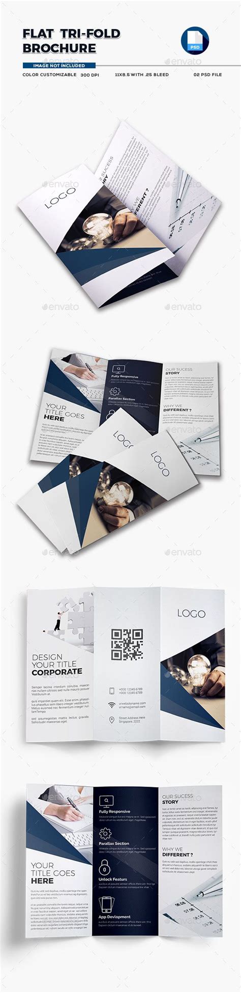 It's a sophisticated way of representing your company's products or services, and a key. Tri-fold Brochure | Trifold brochure, Trifold brochure design, Brochure