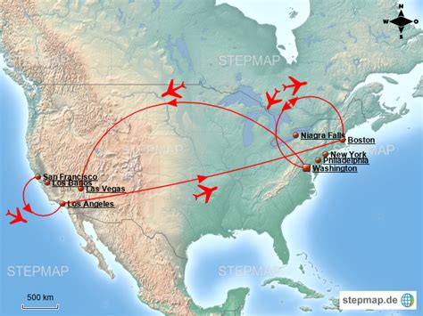 Menschen suchen zuflucht in kühlzentren. StepMap - USA (Übersicht) - Landkarte für USA