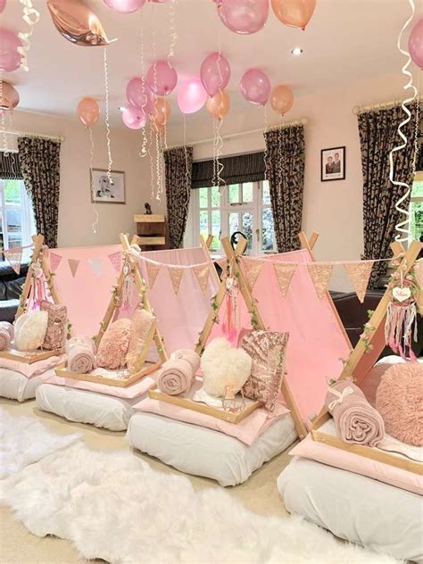 Maybe you would like to learn more about one of these? Rose Gold, Pink and White Birthday Party Ideas | Sleepover ...