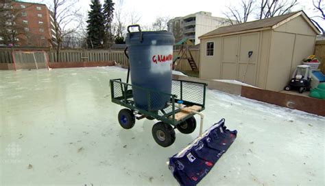 Anton strålman's home synthetic ice rink! Ontario dad makes backyard Zamboni with bucket of hot ...