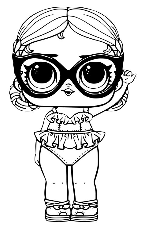 Printable lady diva lol omg coloring page. LOL Surprise Doll Coloring Pages - GetColoringPages.com