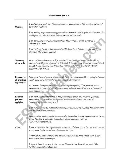 Maybe you would like to learn more about one of these? COVER LETTERS - useful phrases - ESL worksheet by Spinka