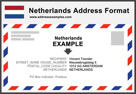 Maybe you would like to learn more about one of these? Netherlands Address Format - AddressExamples.com