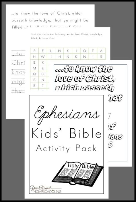 Lord there are various hebrew and greek words so rendered. Ephesians Kids' Bible Activity Pack - Year Round ...