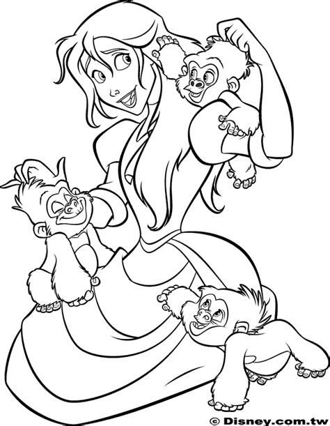 In 1999 the story was retold. Tarzan #131276 (Animation Movies) - Printable coloring pages