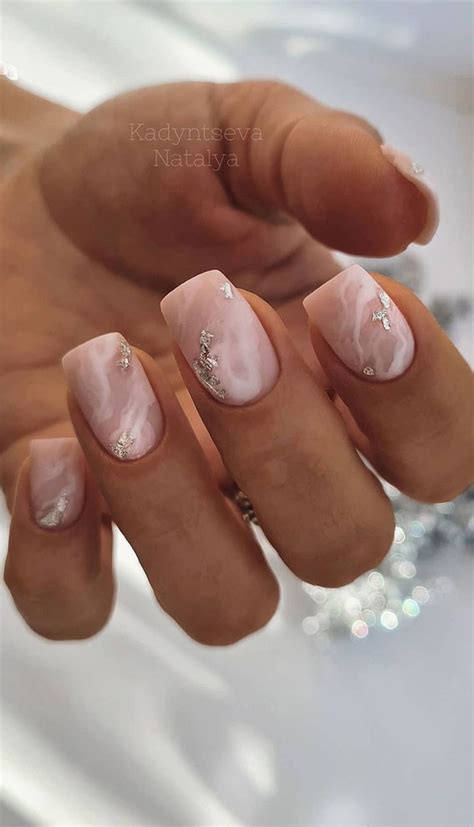 Nail art inspiration for when you're feeling the love. 33 Way to Wear Stylish Nails : Subtle marble effect nails