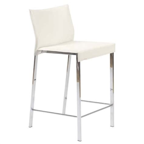 They are quite attractive as an aesthetic choice for a home bar, and are very comfortable. 24" Counter Stool in White Leather and Chrome - 17221WHT