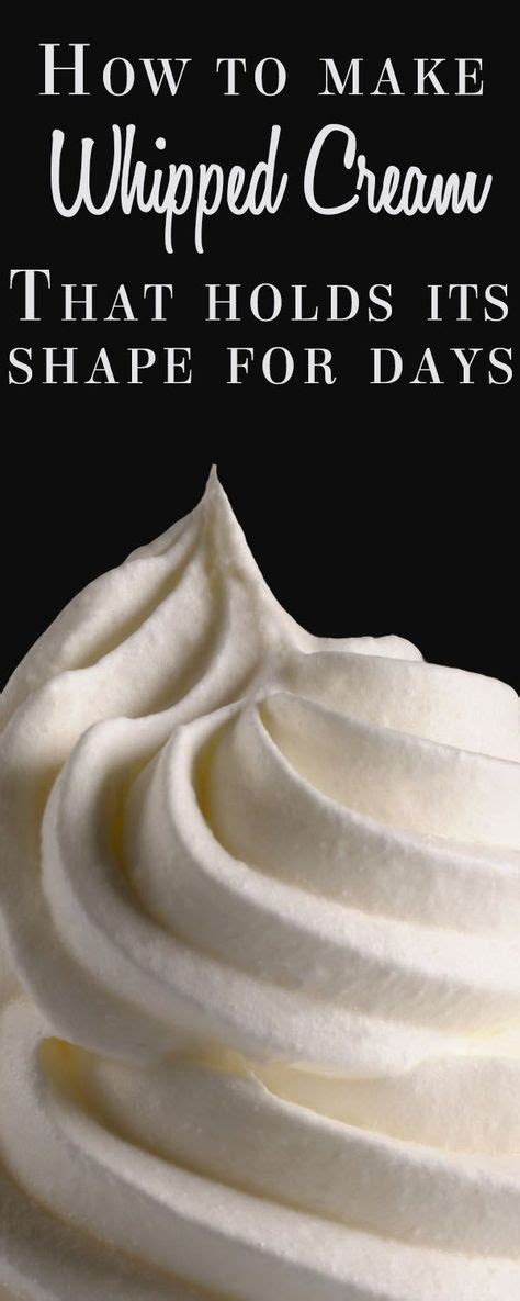 You can add a touch of sweetness or flavour by incorporating icing. How To Make Stabilized Whipped Cream | Recipe | Recipes ...